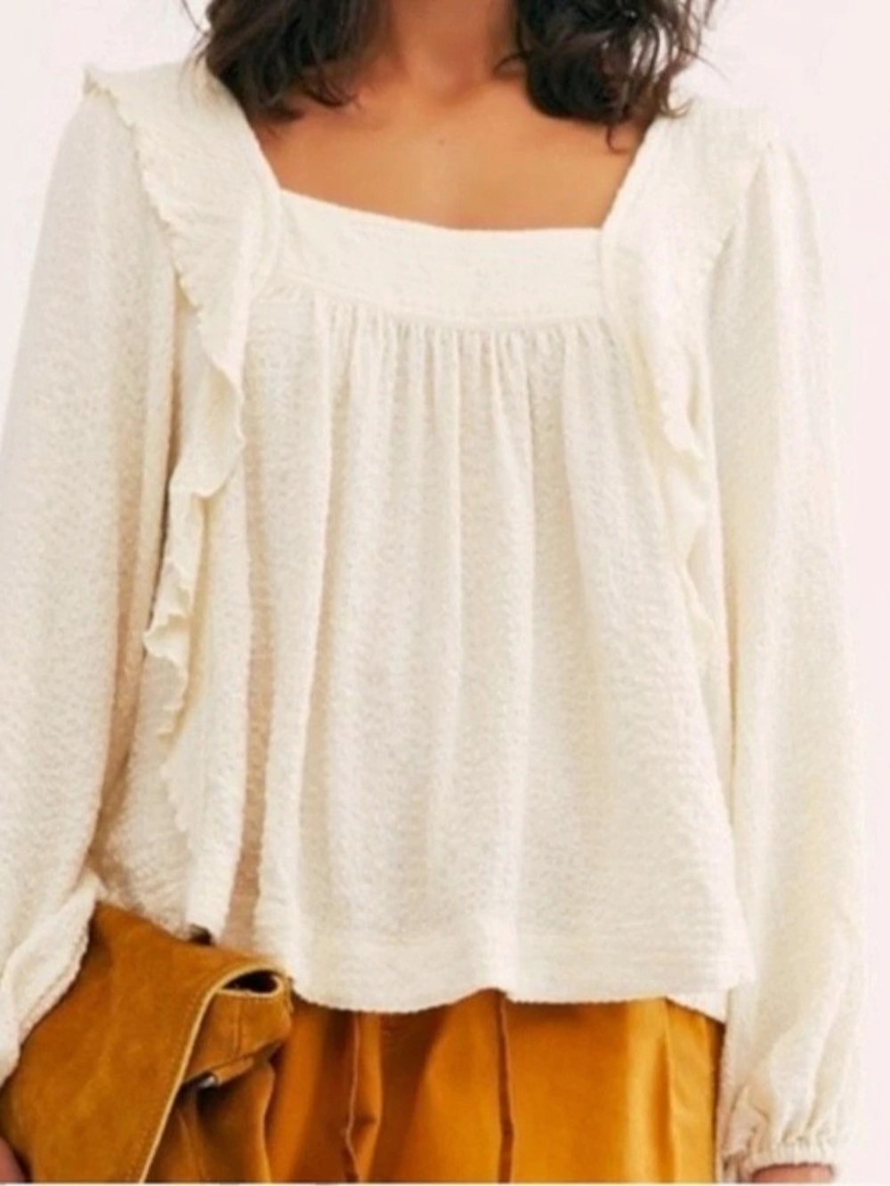 Free People Bonny Blouse in Cream